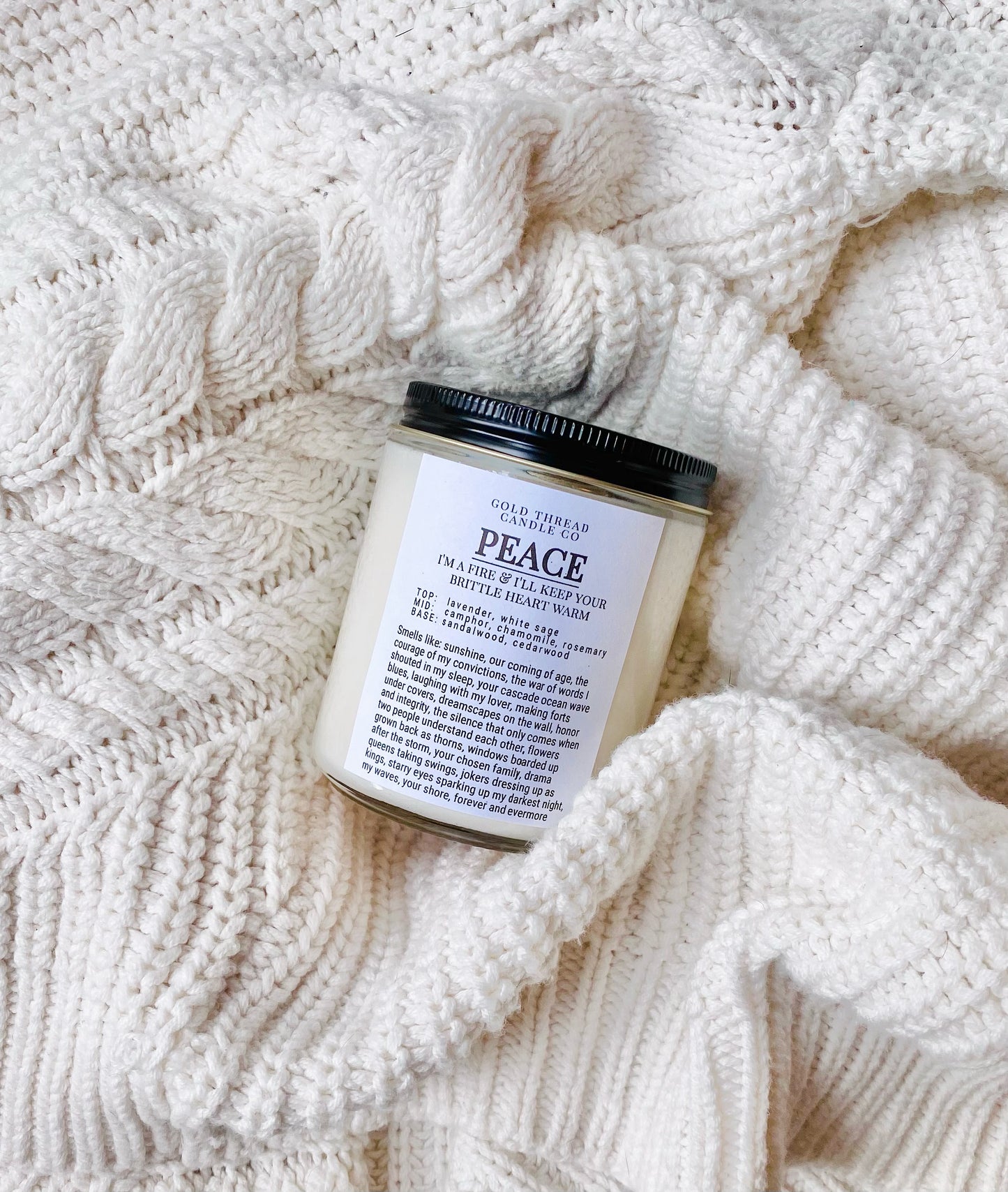 Peace 8 oz Lavender Candle