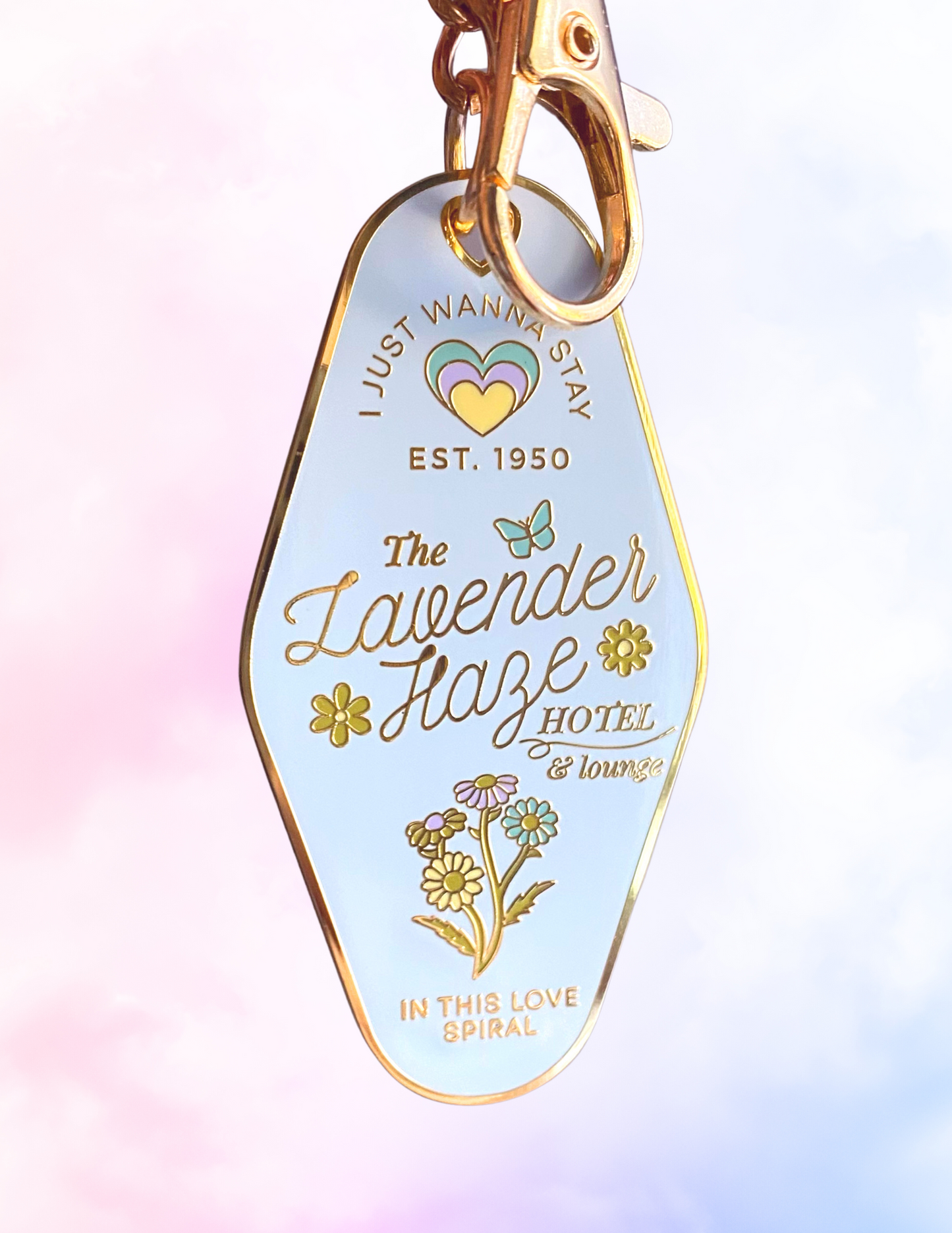 Lavender Haze Hotel & Lounge Mini Motel Keychain