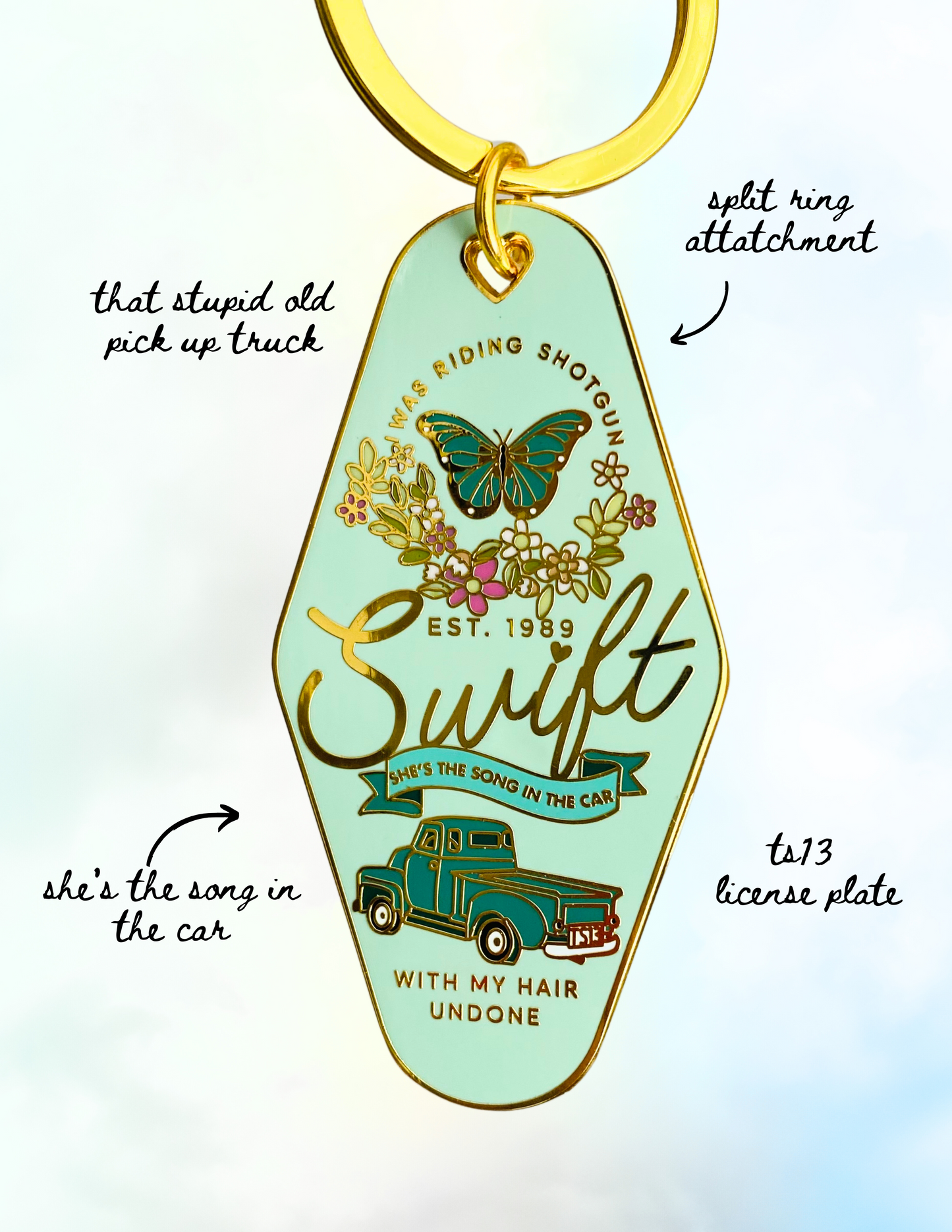 Pick Up Truck Mini Motel Keychain