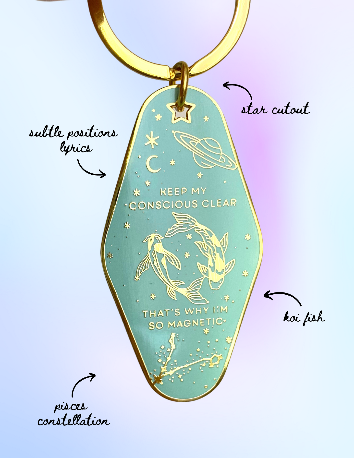 Pisces Mini Motel Keychain