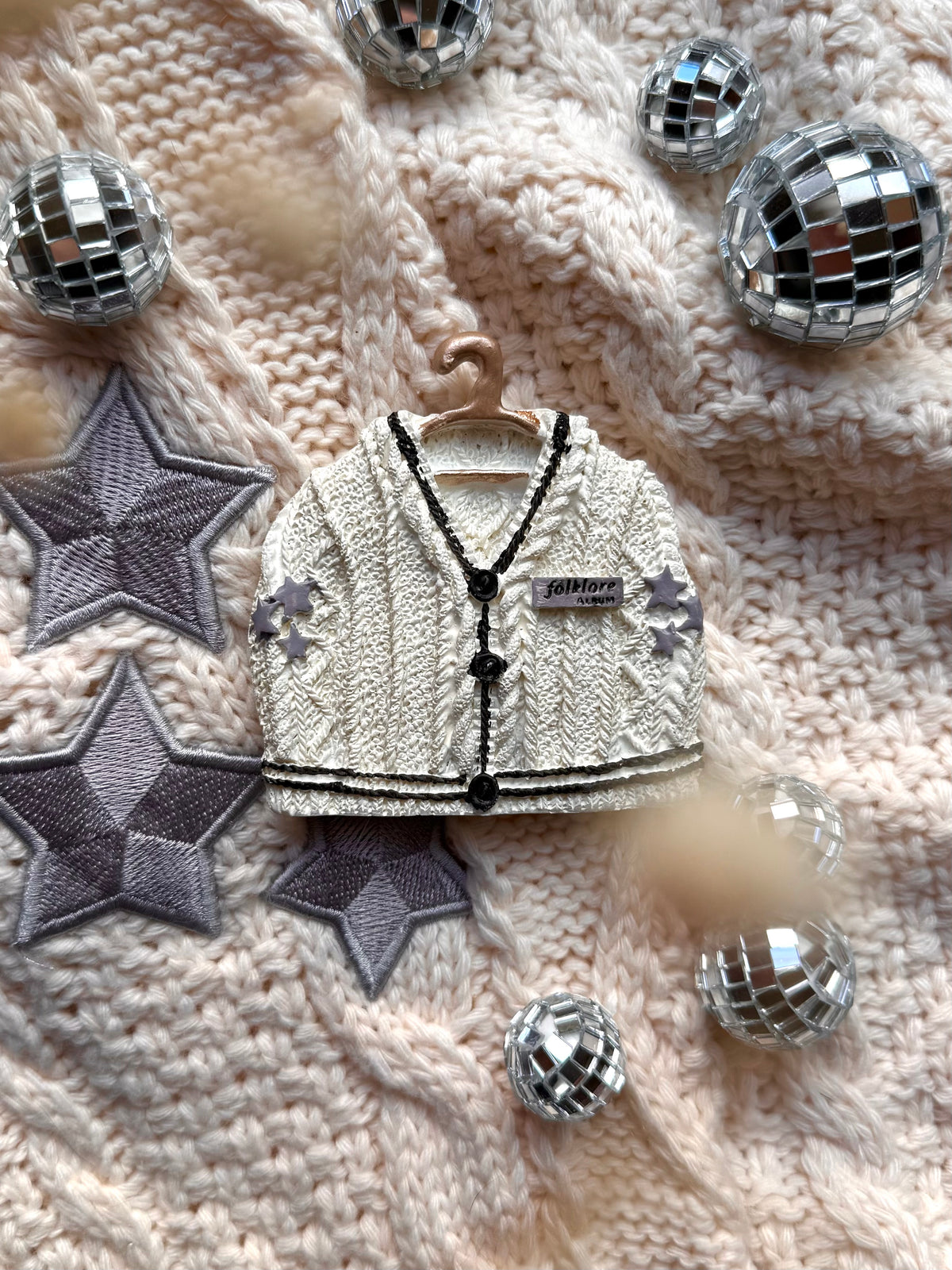 White Cardigan Christmas Ornament