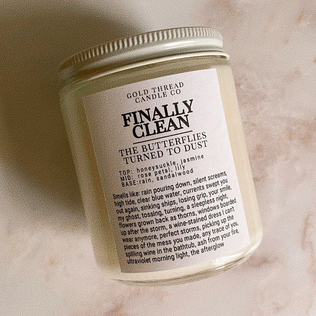 Finally Clean 8 oz Rain Water Candle