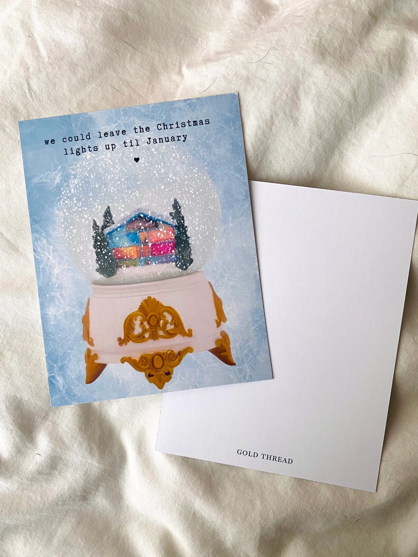 Christmas Lights Snowglobe Postcard Pack Of Five