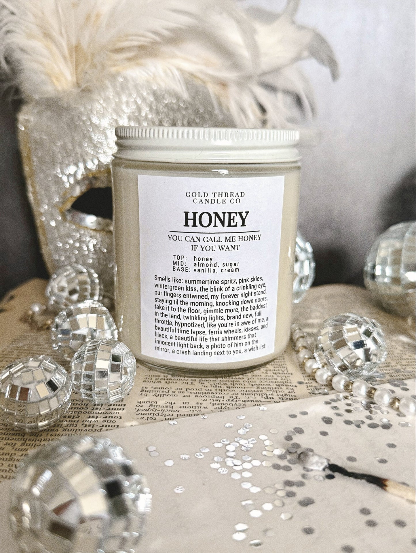 Honey 8 oz Honey Almond Candle