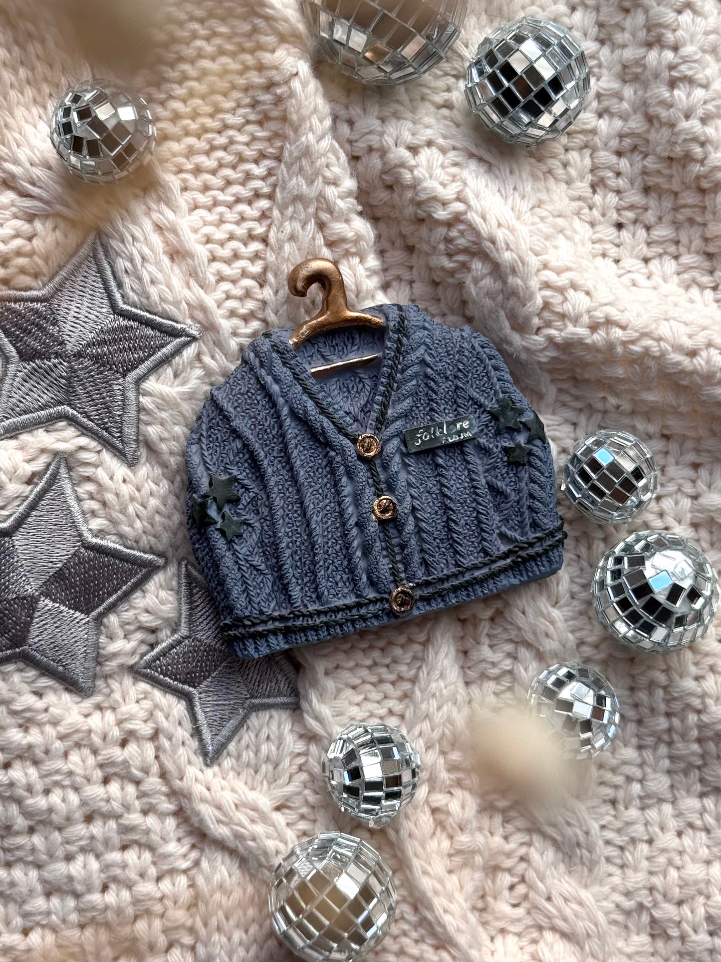Blue Cardigan Christmas Ornament