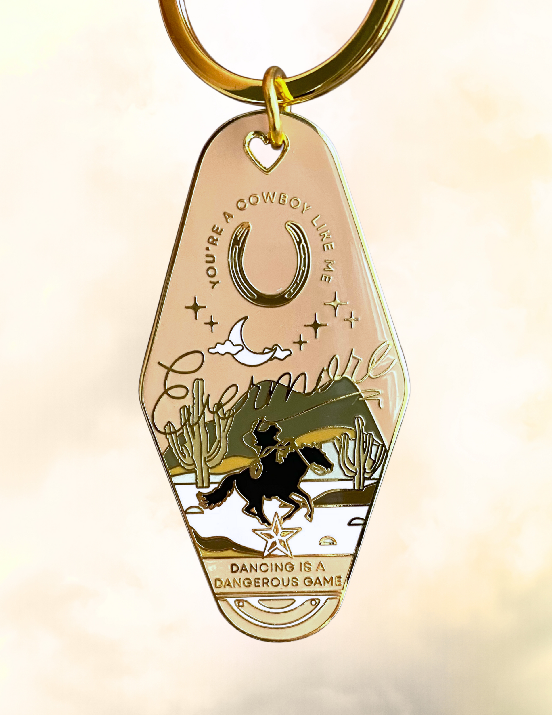 Evermore Mini Motel Keychain – Gold Thread