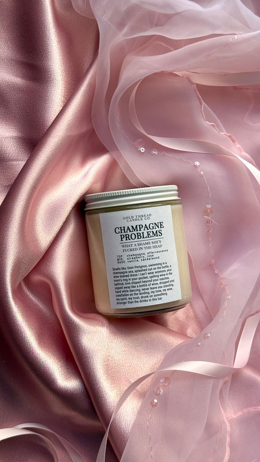Champagne Problems 8 oz Vanilla Rose Candle