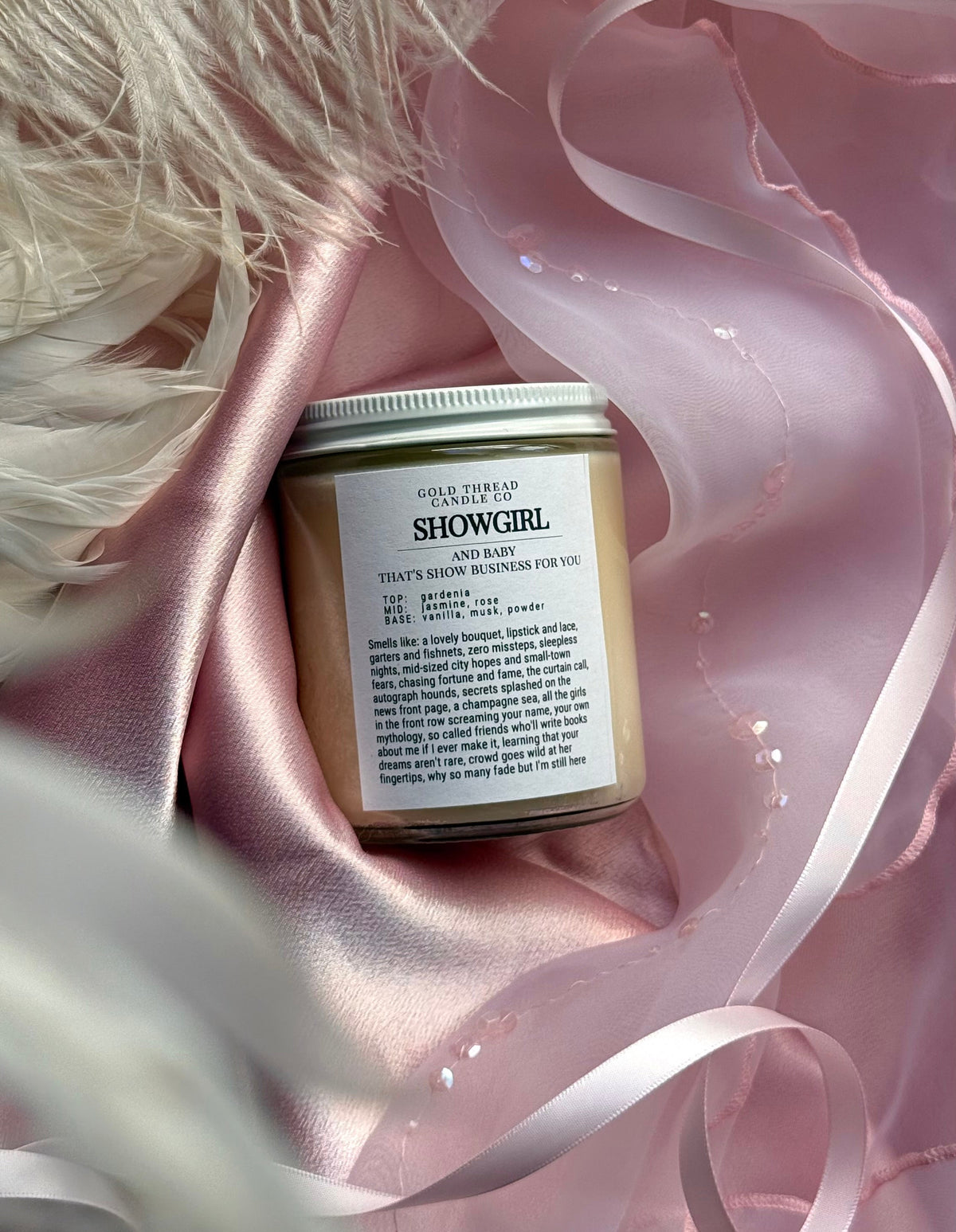 Showgirl 8 oz Floral Vanilla Candle