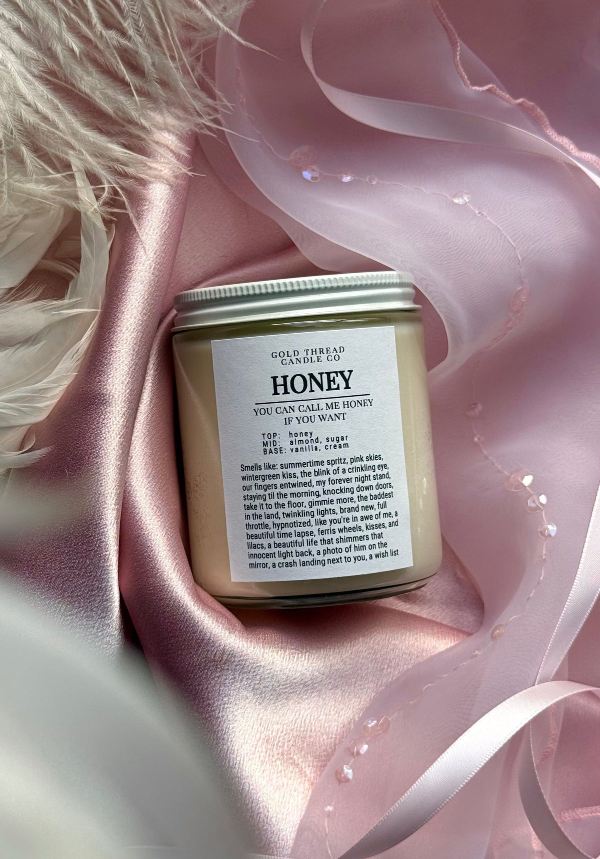 Honey 8 oz Honey Almond Candle