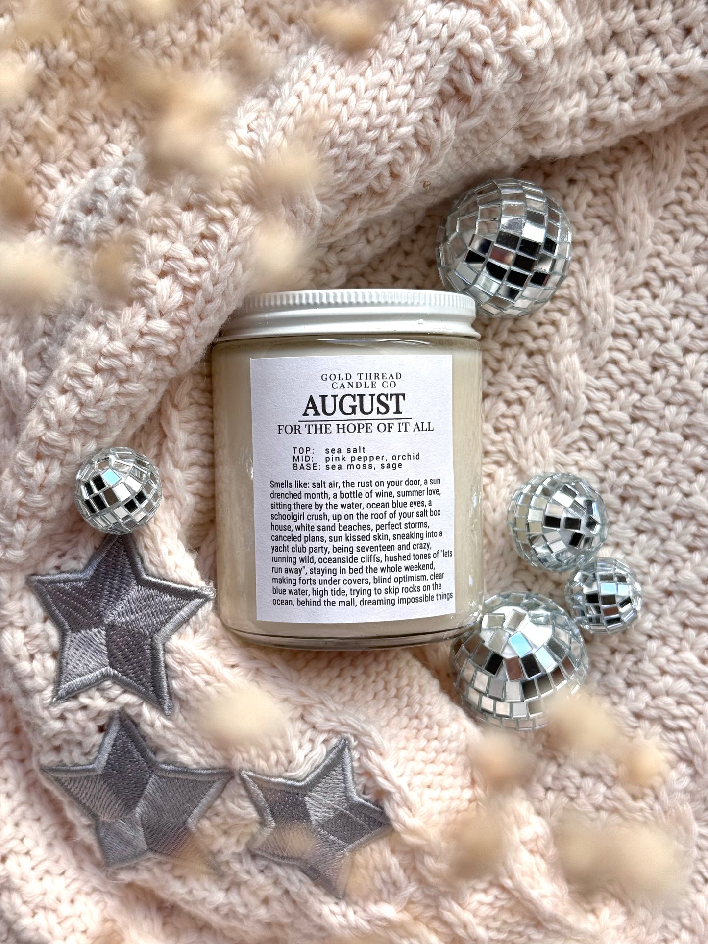 August 8 oz Sea Salt Candle