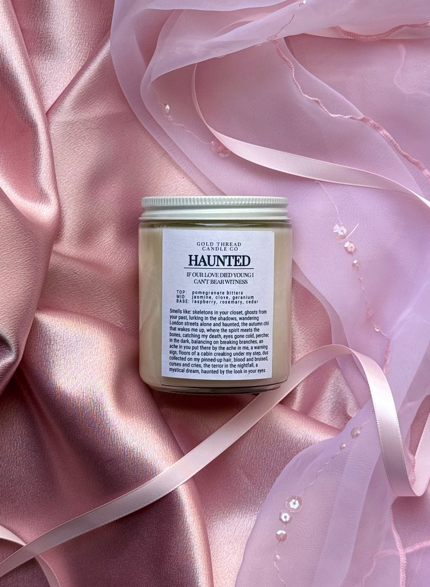 Haunted 8 oz Pomegranate Candle