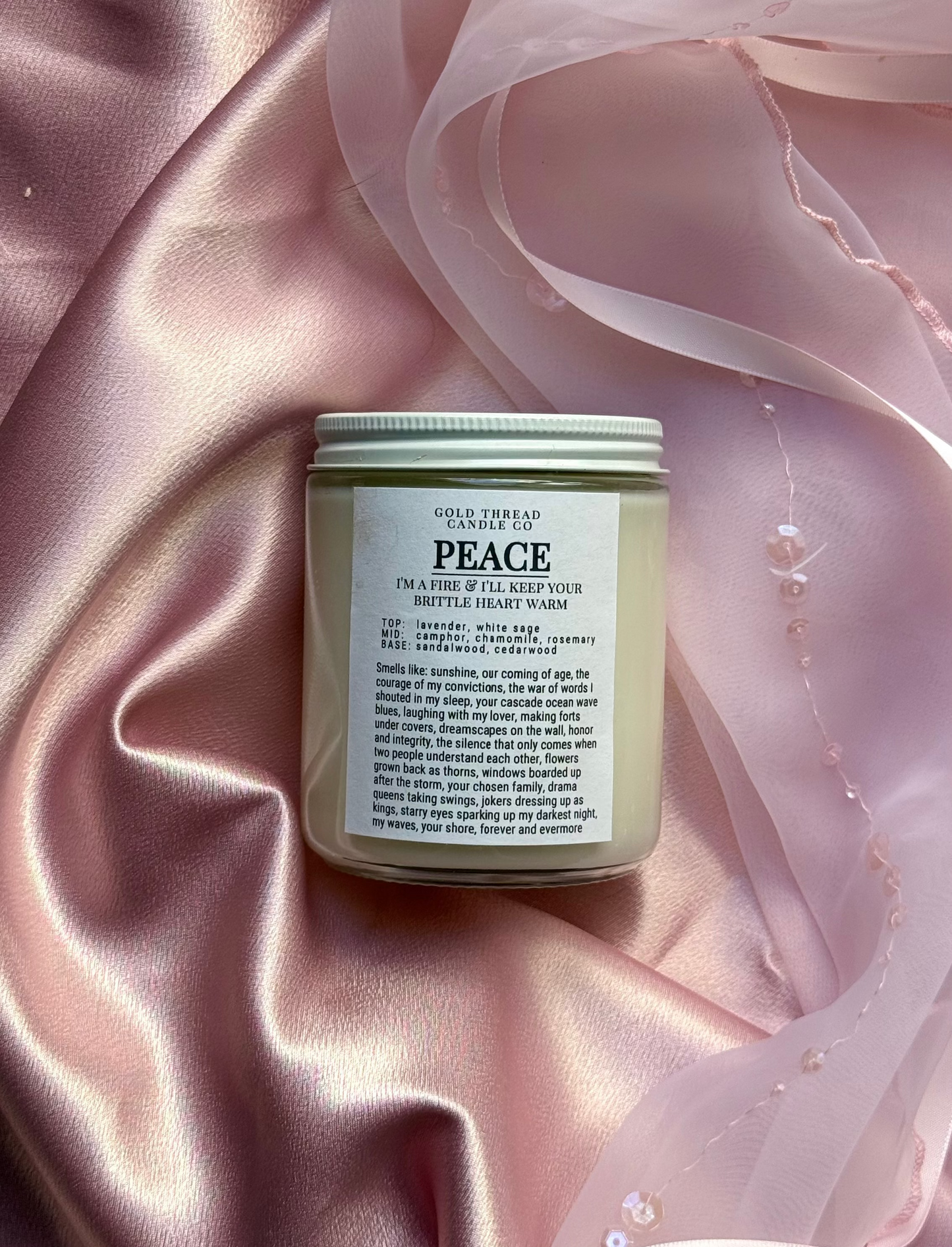 Peace 8 oz Lavender Candle