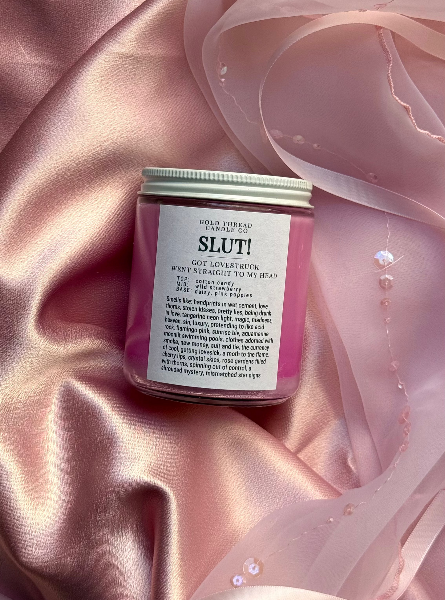 Slut 8 oz Strawberry Cotton Candy Candle