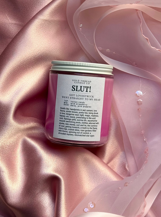 Slut 8 oz Strawberry Cotton Candy Candle