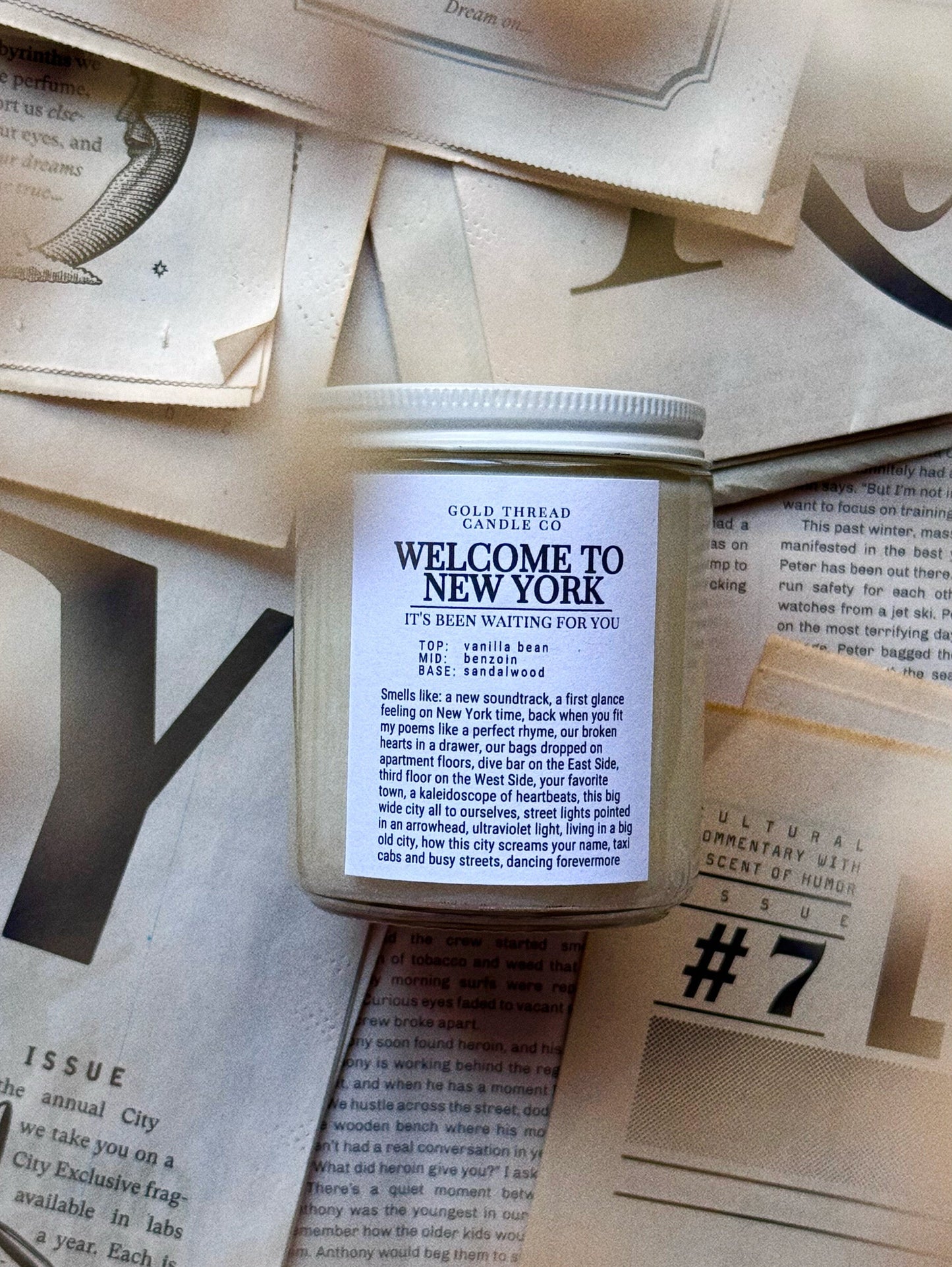 Welcome To New York 8 oz Vanilla Candle