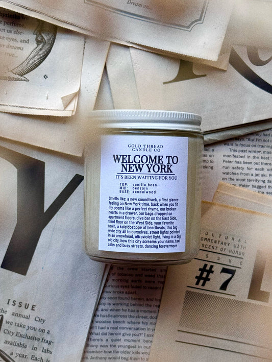 Welcome To New York 8 oz Vanilla Candle