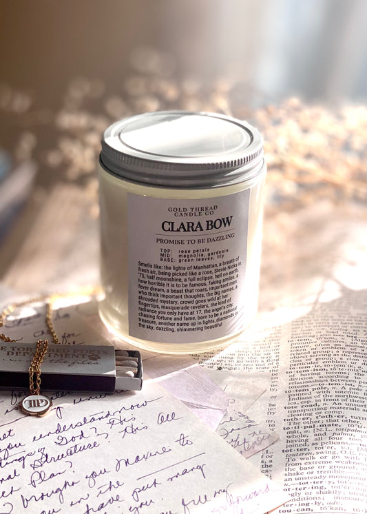 Clara Bow 8 oz Rose & Gardenia Candle