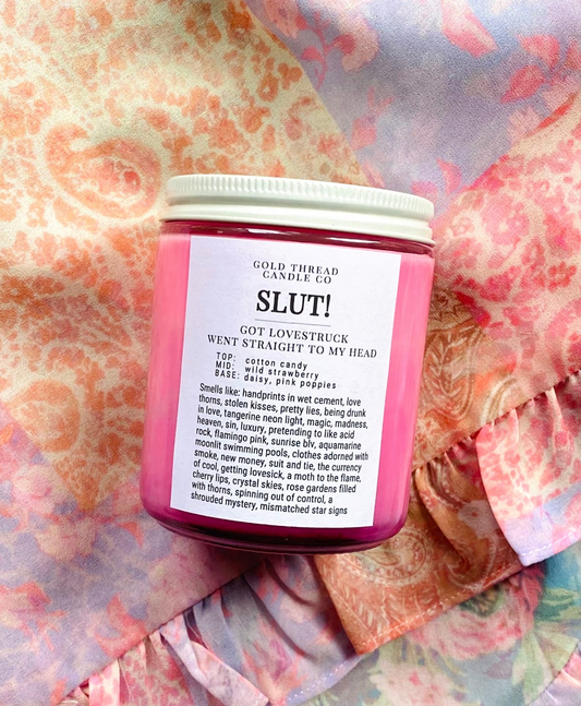 Slut 8 oz Strawberry Cotton Candy Candle