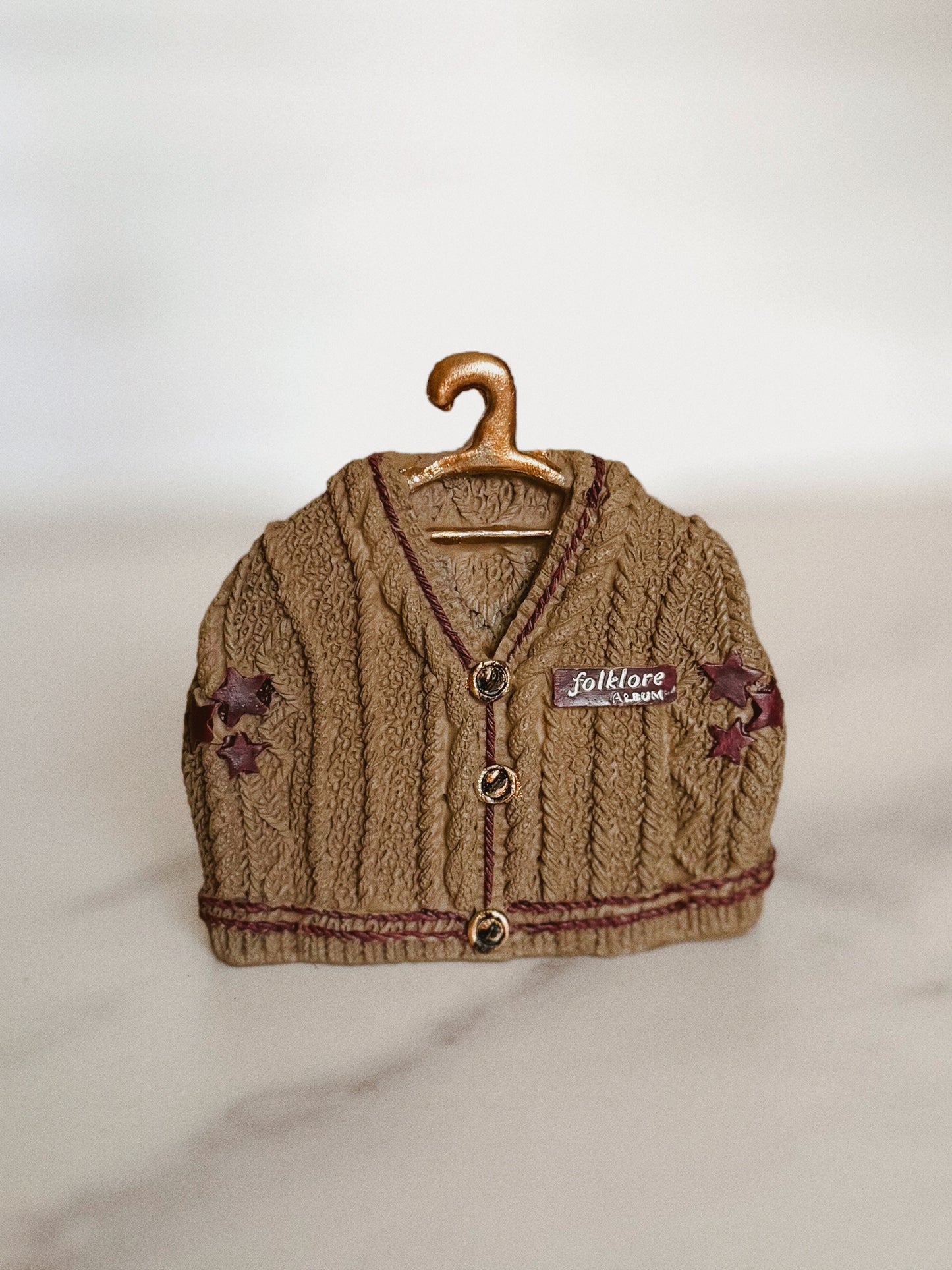 Brown Cardigan Christmas Ornament
