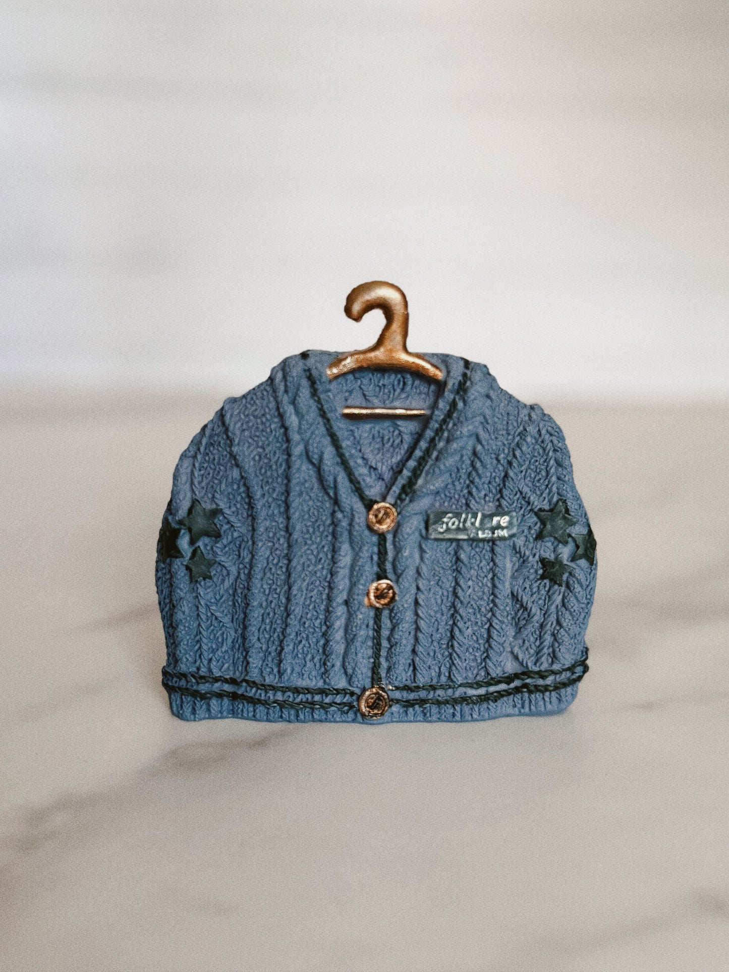 Blue Cardigan Christmas Ornament