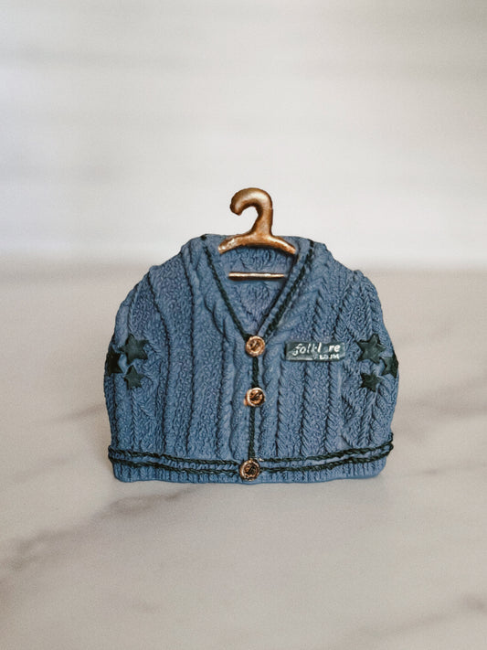 Blue Cardigan Christmas Ornament