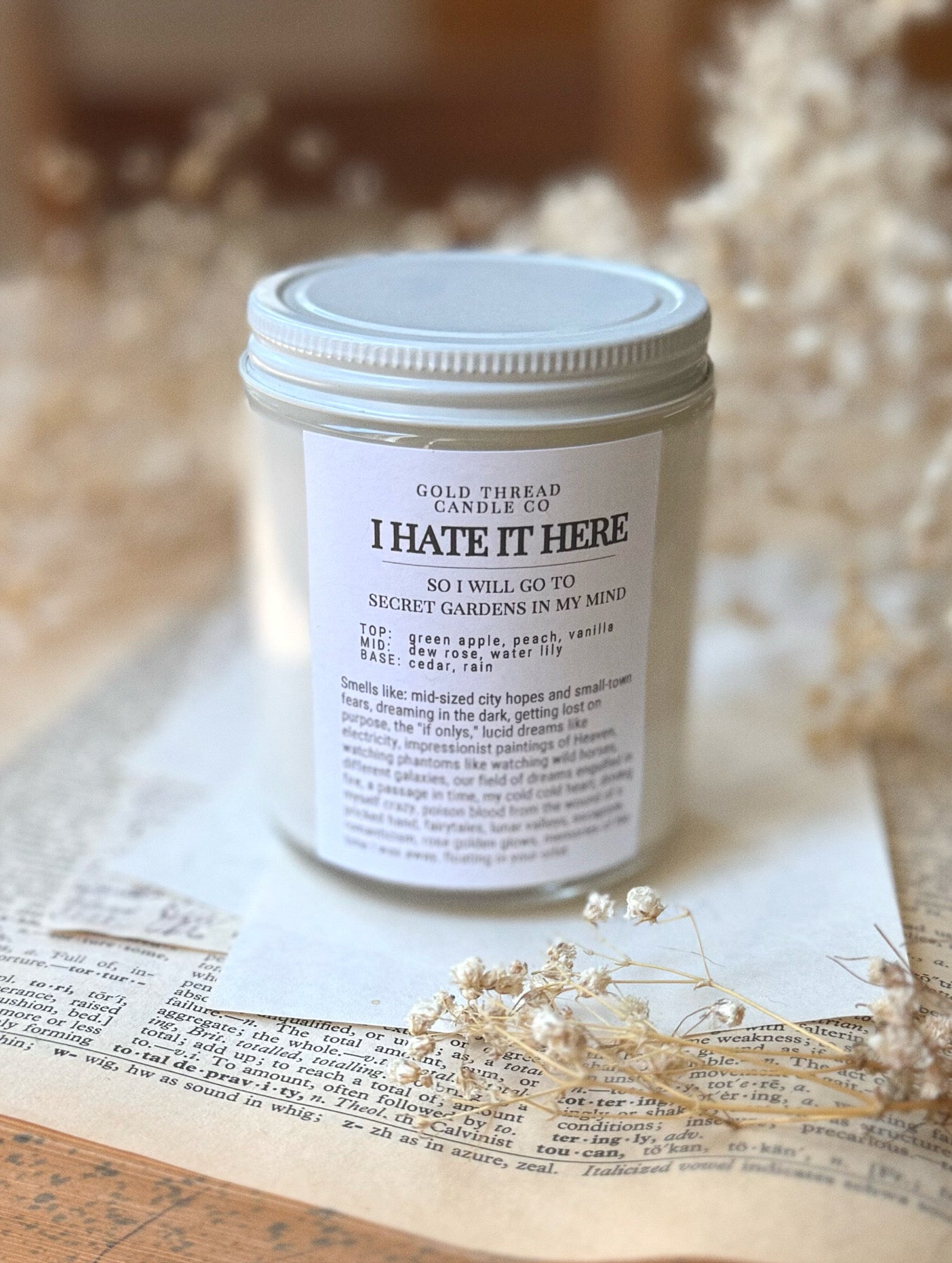 I Hate It Here 8 oz Enchanted Garden Candle