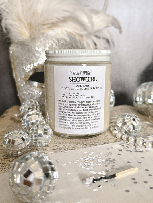 Showgirl 8 oz Floral Vanilla Candle