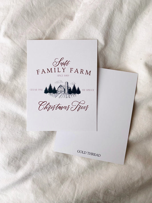Christmas Tree Farm Postcard Pack Of Five